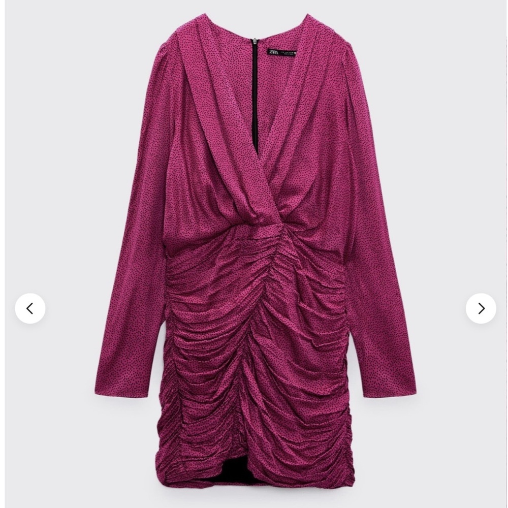 Zara The Satin Effect Mini Dress